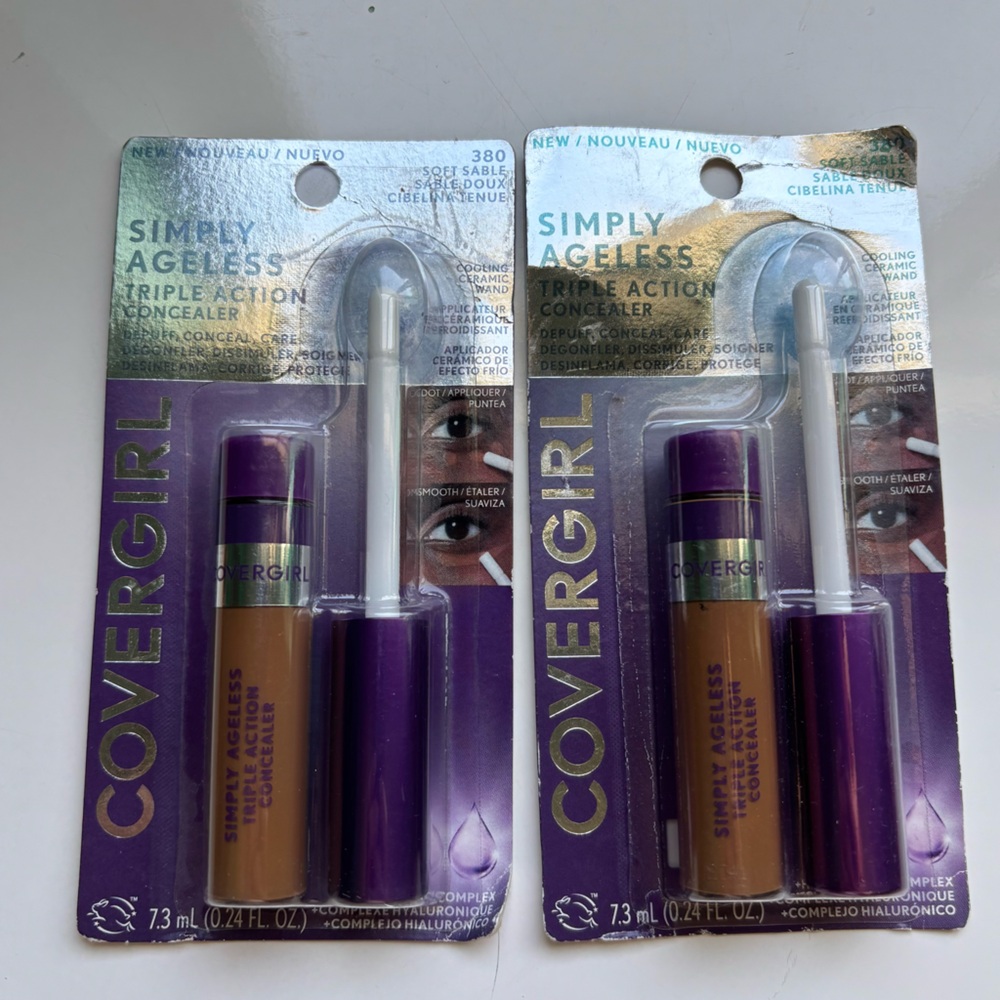 COVERGIRL Simply Ageless Triple Action Concealer- 380 set of 2